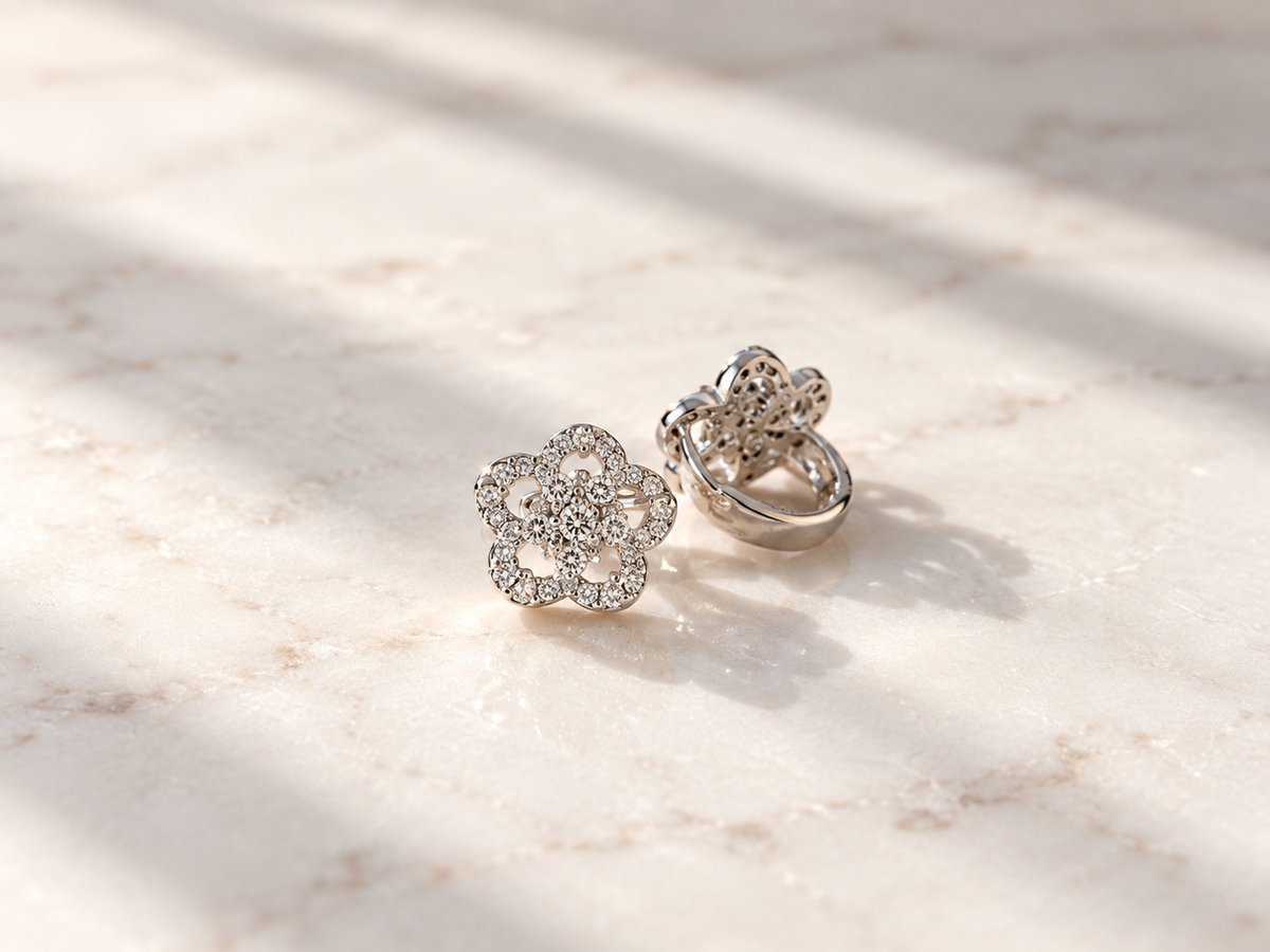 Flower Huggie Earring