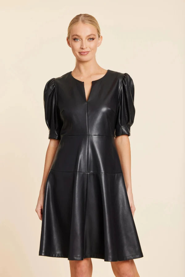 Vegan Leather S/S Dress